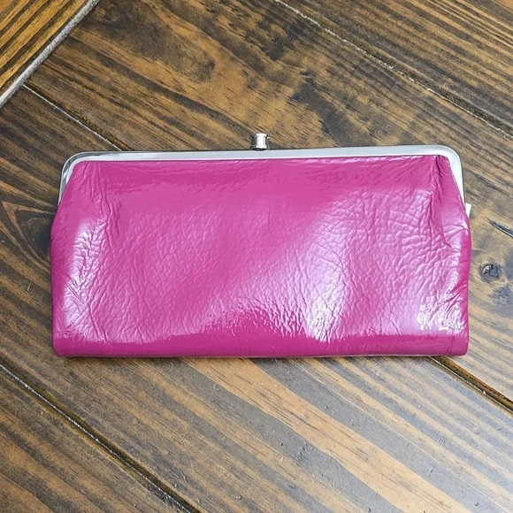 HOBO Bags Hobo Pink Pebbled Leather Wallet Compact Design